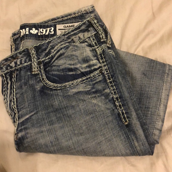 thick stitch jeans mens